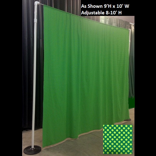 Polka Dot Backdrop - Themed Rentals - St. Patricks Day Fabric Photo backdrop for rent